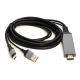 Комбинированный кабель PowerPlant HDMI (M) - USB A (M) / Type-C (M), длина 1 м Комбинированный кабель PowerPlant HDMI (M) - USB A (M) / Type-C (M), длина 1 м