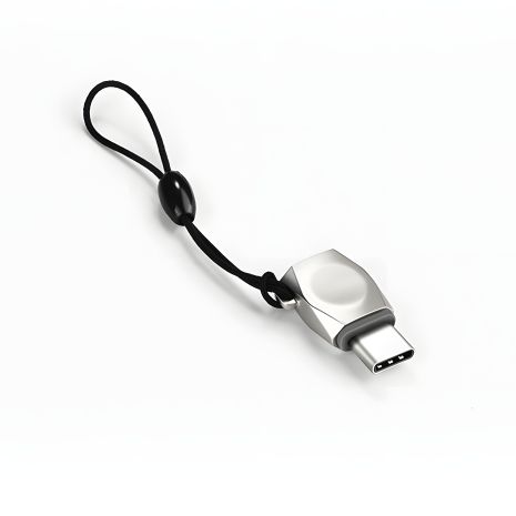 Серый переходник / адаптер Hoco UA8 MicroUSB -> Type-C
