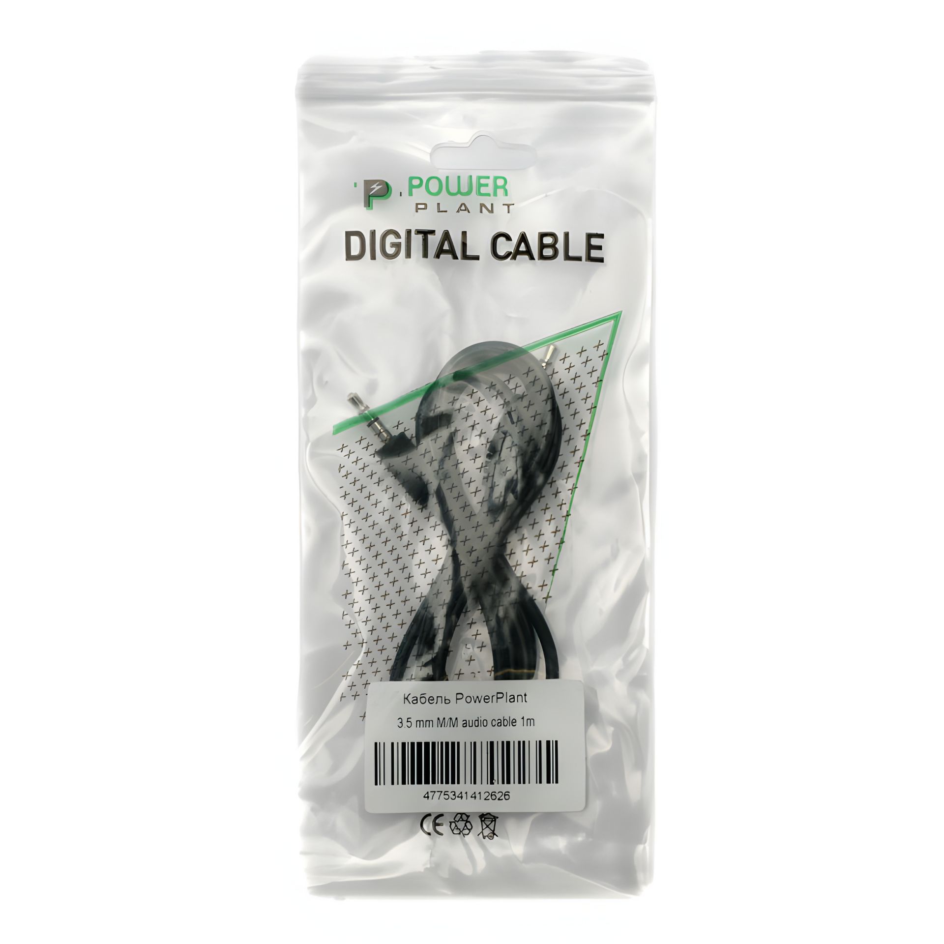PowerPlant аудіо кабель 3.5mm M-M 1м PowerPlant аудіо кабель 3.5mm M-M 1м