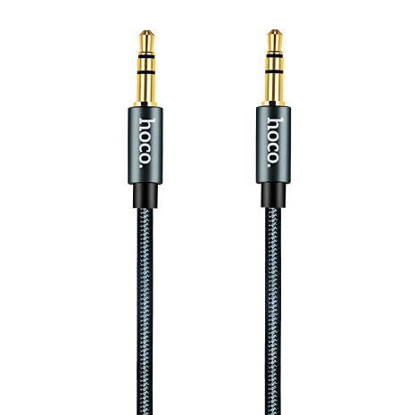 Hoco Noble Grey кабель (3,5"-3.5" нитка) 1m UPA-03