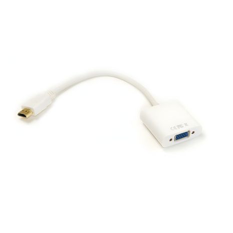 PowerPlant HDMI - VGA адаптер, 0.15 м, позолочені конектори