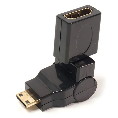 PowerPlant HDMI AF to Mini HDMI AM Adapter, 360 Degrees PowerPlant HDMI AF to Mini HDMI AM Adapter, 360 Degrees