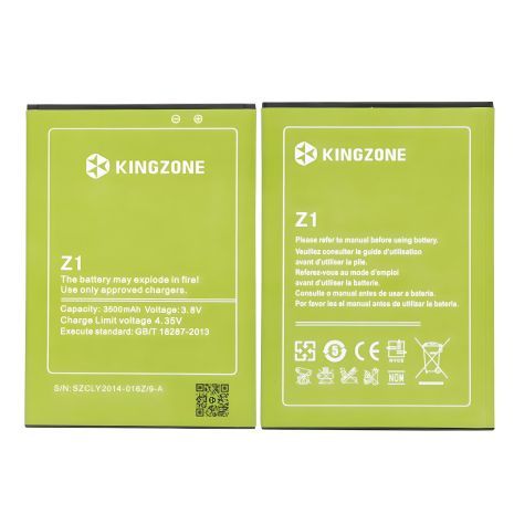 KingZone Z1 Аккумулятор (3500 mAh) [Оригинал PRC] с 12-месячной гарантией