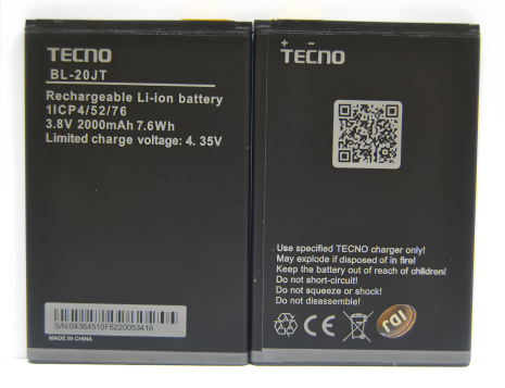 Техно BL-20JT/POP 2F LTE 2000mAh Акумулятор [Original PRC] 12 міс. гарантії