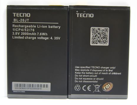 Аккумулятор для Tecno POP 2F LTE BL-20JT 2000 mAh [PRC Original] 12 мес. гарантии
