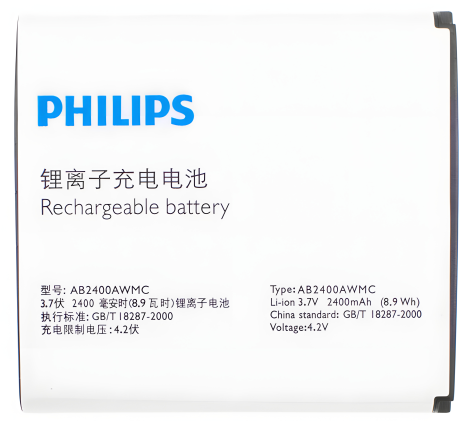Акумулятор Philips Xenium S308, X1560, X5500 (AB3100AWMT 3100mAh/AB2900AWMC 2900mAh) [Original PRC] 12 міс. гарантії