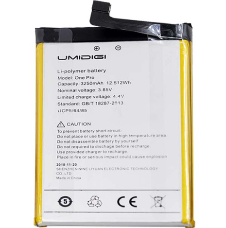 Акумулятор Umi Umidigi One Pro (3550mAh) [Original PRC] 12 міс. гарантії