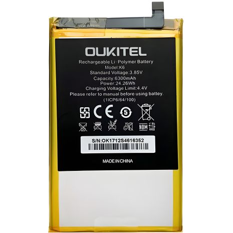Oukitel K6 Акумулятор [Original PRC], 12 міс. гарантії