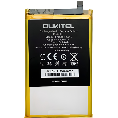 Oukitel K6 Акумулятор [Original PRC], 12 міс. гарантії