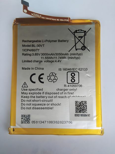 Гарантований акумулятор для Tecno BL-30VT Tecno 1S Pro [Original PRC] 12 міс. гарантії