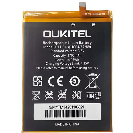 Oukitel U11 PLUS Акумулятор [Оригінал PRC] 12 місяців гарантії
