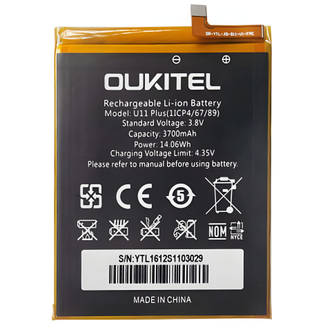 Oukitel U11 PLUS Акумулятор [Оригінал PRC] 12 місяців гарантії