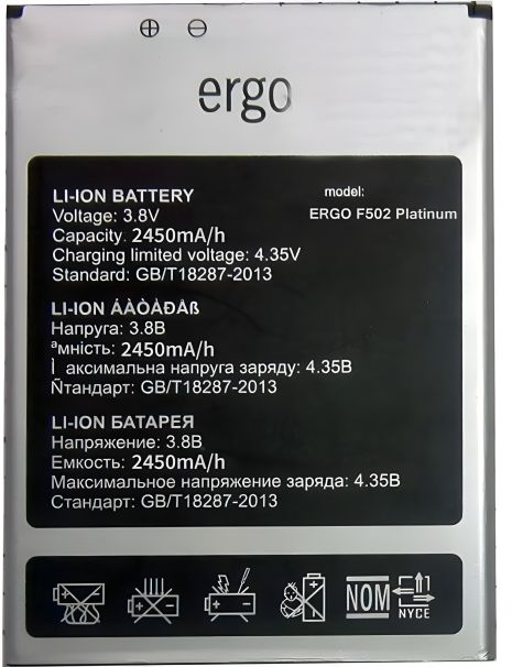Акумулятор Ergo F502/Uhans A101/Uhans A101s [Original PRC] 12 міс. гарантії