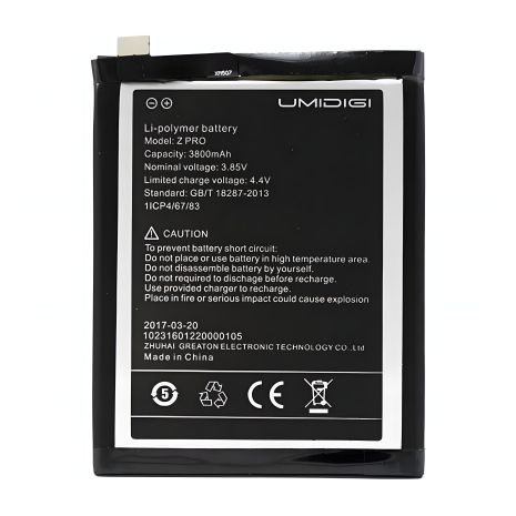 Umi Z / Z Pro Аккумулятор 3800 mAh [Original PRC] 12 мес. гарантии