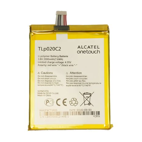 Alcatel One Touch Idol X 6040D акумуляторна батарея (TLp020C2) 12 міс.гарантії [PRC оригінал]
