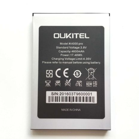 Акумулятор Oukitel K4000 [Original PRC] 12 міс. гарантії