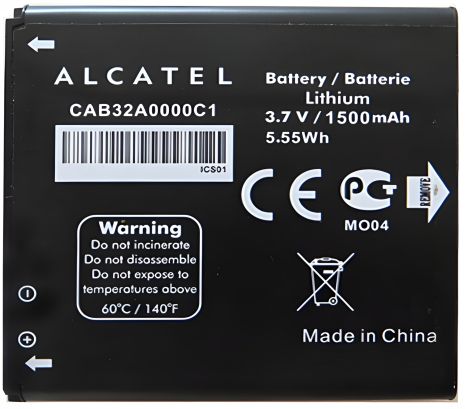 Alcatel OT916 Акумуляторна батарея (CAB32A0000C1, CAB32A0000C2) [Original PRC] 12 міс. гарантії