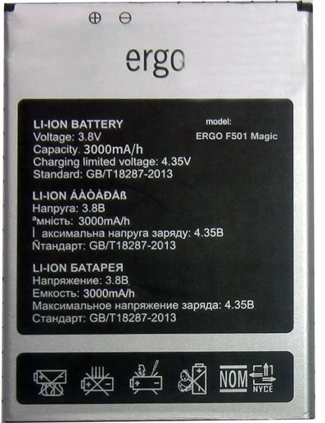 Аккумулятор Ergo F501 Magic [Original PRC] 12 мес. гарантии