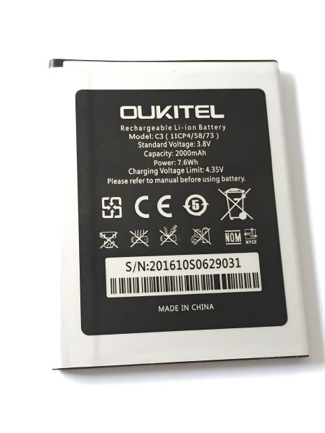 Акумуляторна батарея для Oukitel C3/Bravis A503 Joy [Original PRC] гарантія 12 міс.