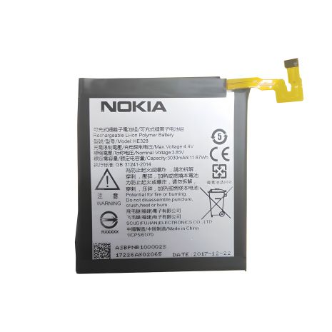 Оригінальний акумулятор на Nokia 8 HE328 [PRC] - 12 міс. гарантії