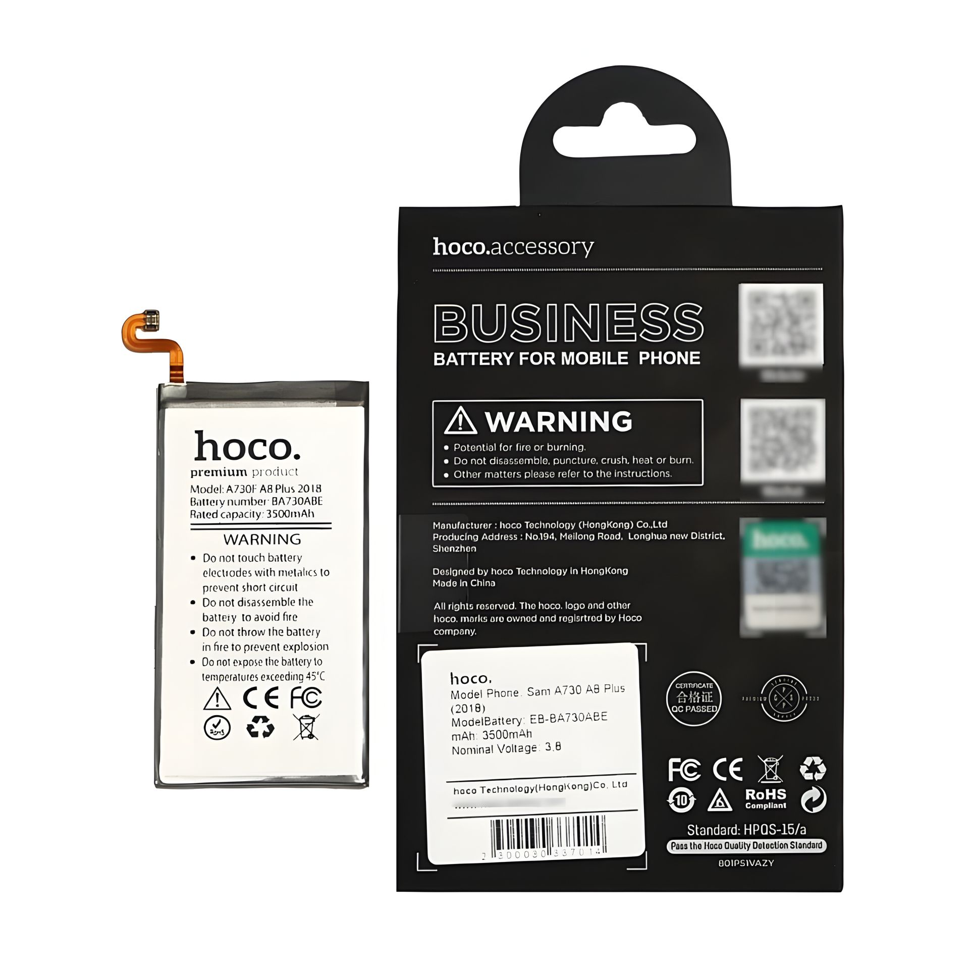 Батарея Hoco для Samsung A8 Plus 2018 EB-BA730ABE A730 Батарея Hoco для Samsung A8 Plus 2018 EB-BA730ABE A730