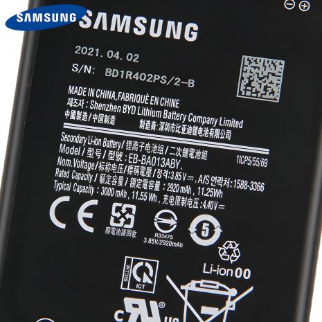 Оригінальний акумулятор Samsung EB-BA013ABY для A01 та M01 2020 - 3000 mAh, 12 міс. гарантії