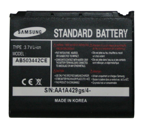Акумулятор Samsung D900 E780 E480 E490 D908 (AB503442CE) [Original PRC] 12 міс. гарантії