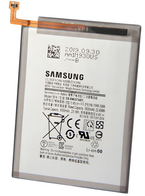 Аккумулятор для Samsung M20s M207 / M30s M307 / M21 M215 / M21S F415 EB-BM207ABY 6000 mAh [Original PRC] Гарантия 12 месяцев