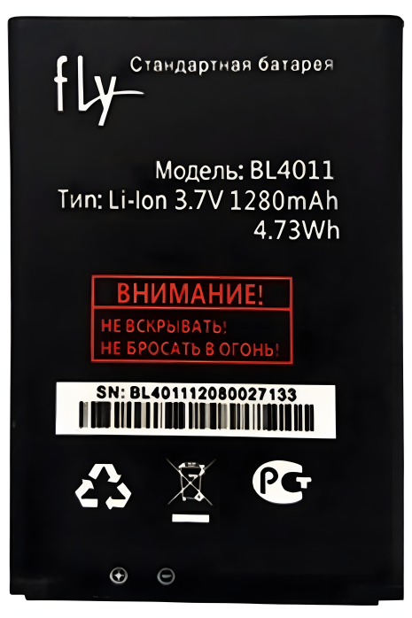 Fly BL4011 Акумулятор (Fly IQ235 Uno) 1280 mAh [Original PRC] гарантія 12 міс.