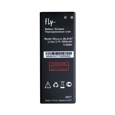 Аккумулятор для Fly BL9107 (5S) [Original PRC] 12 мес. гарантии