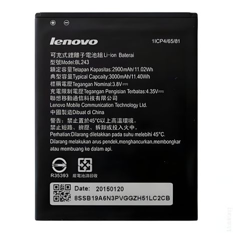 Lenovo Акумулятори для A7000, K3 Note, K50 (BL243) [Original PRC] 12 міс. гарантії