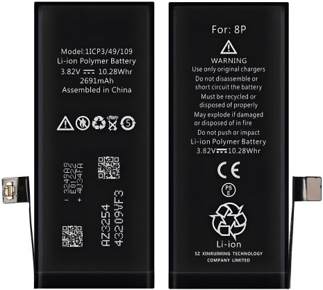 XRM аккумулятор для iPhone 8Plus 2691 mAh XRM аккумулятор для iPhone 8Plus 2691 mAh