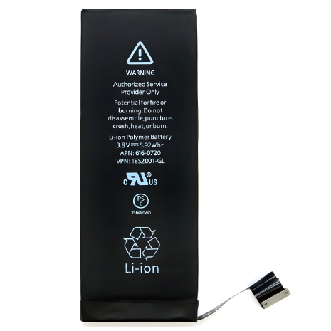 Фірмовий акумулятор для Apple iPhone 5S/5C (1560mAh), гарантія 12 міс.
