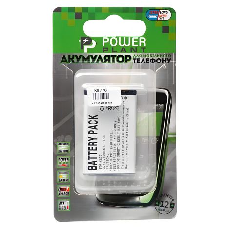 Аккумулятор PowerPlant для LG Shine (модель LGIP-410A), ёмкость 1050 мАч