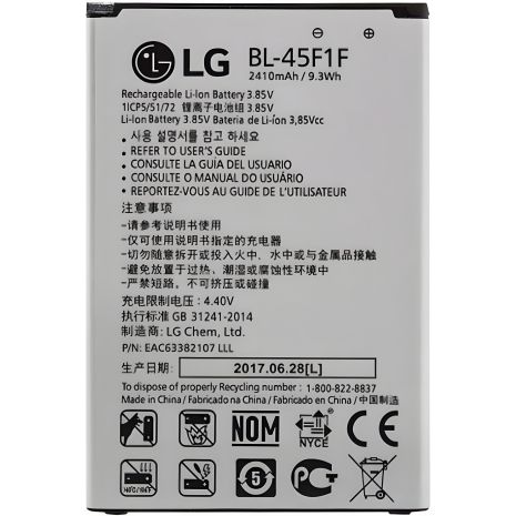 LG M160/ M200N/ MS210/ X230 (2017)/ X240 (2017)/ US215/ K10 Pro Аккумулятор, BL-45F1F, Оригинал PRC, 12 месяцев гарантии LG M160/ M200N/ MS210/ X230 (2017)/ X240 (2017)/ US215/ K10 Pro Аккумулятор, BL-45F1F, Оригинал PRC, 12 месяцев гарантии