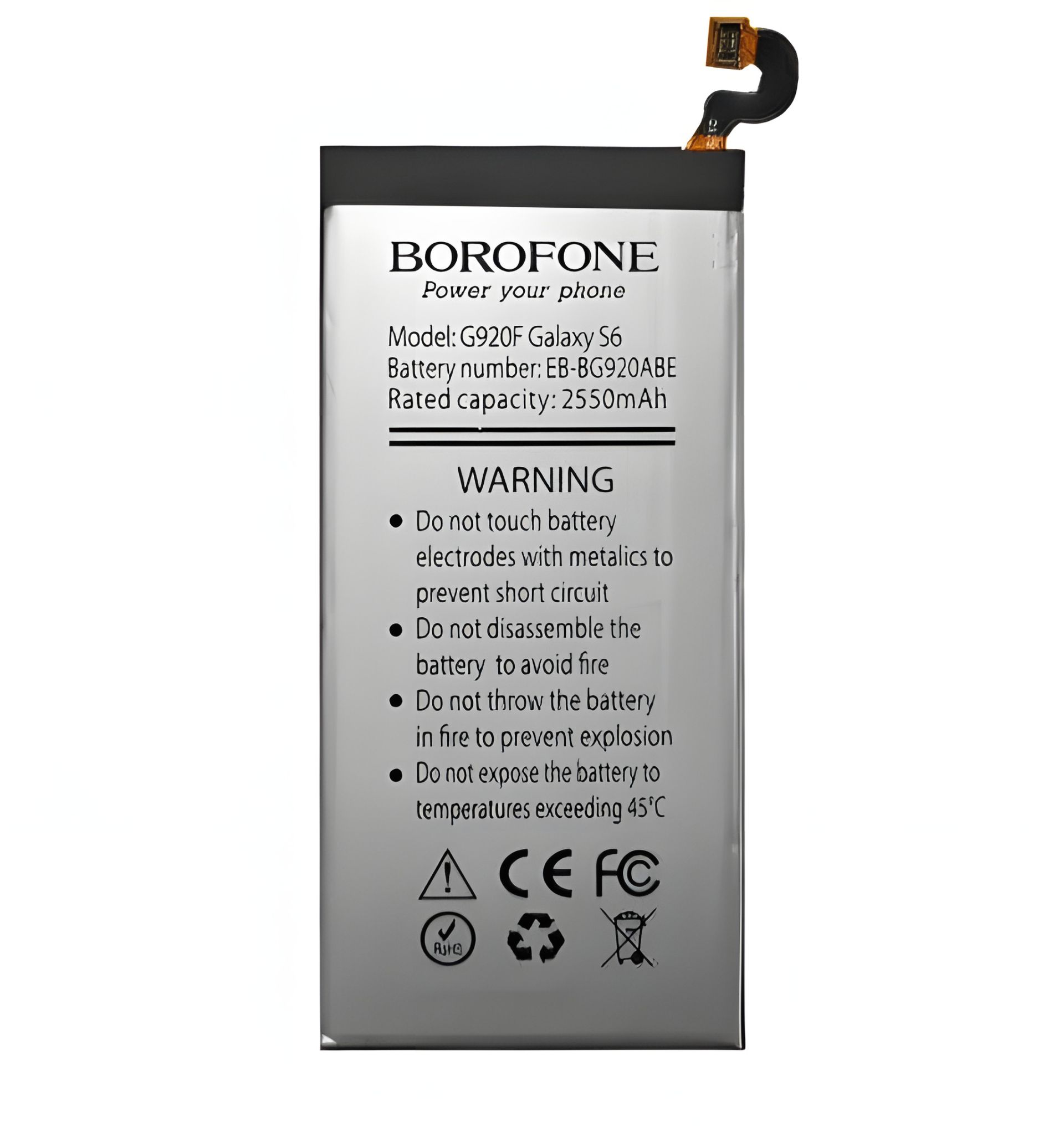 Borofone EB-BG920ABE для Samsung G920 S6/ G920F Аккумулятор Borofone EB-BG920ABE для Samsung G920 S6/ G920F Аккумулятор