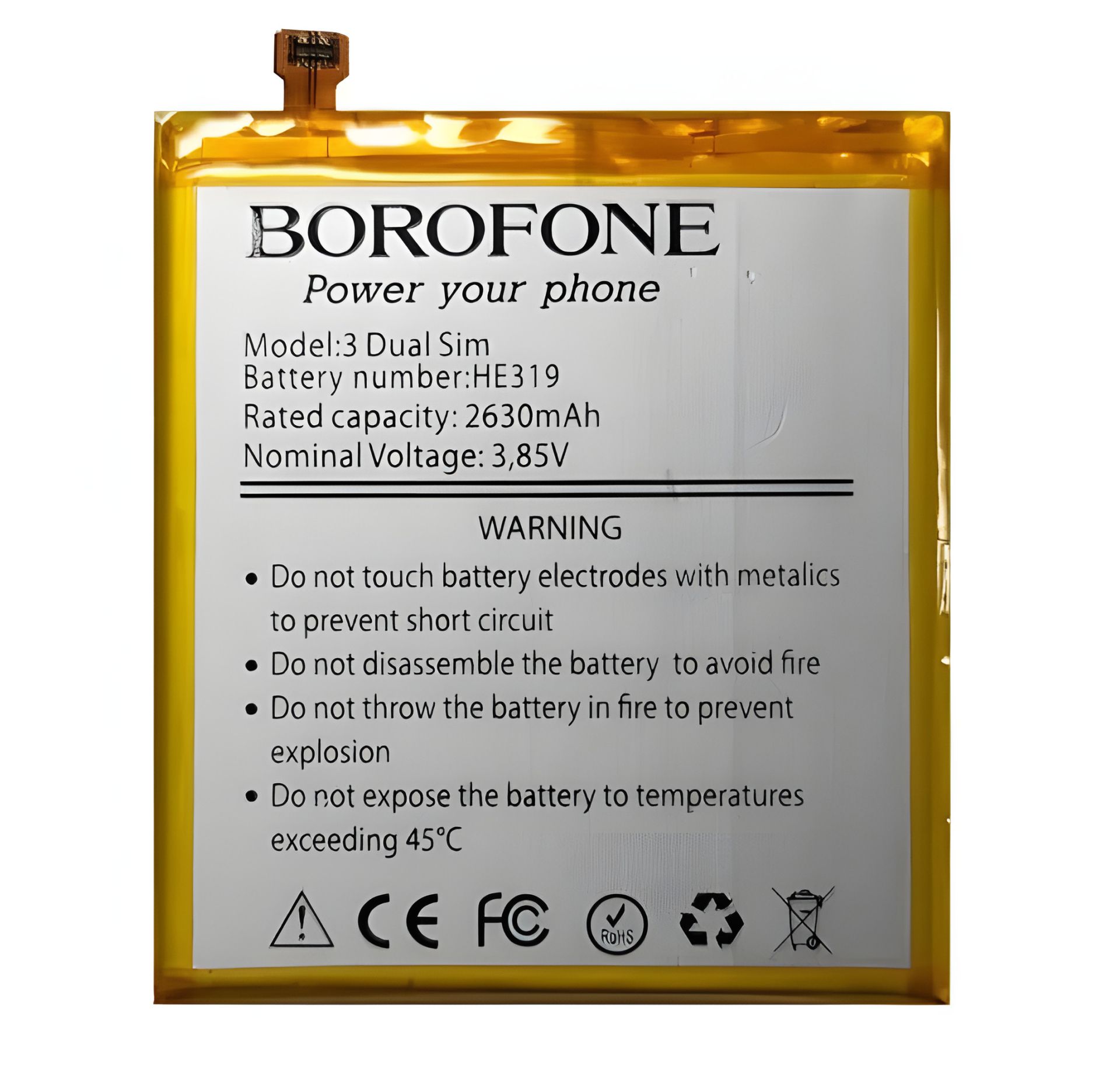 Акумулятор Borofone для Nokia 3 Dual Sim HE319/HE330 Акумулятор Borofone для Nokia 3 Dual Sim HE319/HE330