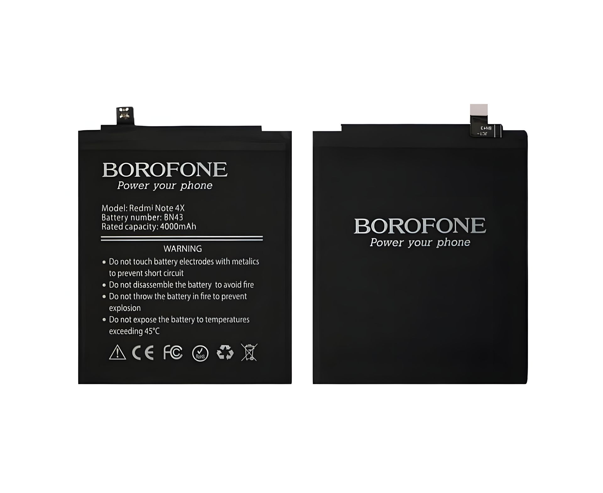Аккумулятор для Xiaomi Redmi Note 4X / Redmi Note 4 Global Snapdragon Version BN43 Borofone Аккумулятор для Xiaomi Redmi Note 4X / Redmi Note 4 Global Snapdragon Version BN43 Borofone