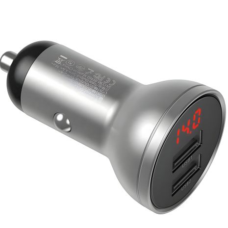 Автомобільне ЗУ Baseus Digital Display CCBX-0G 2.4A Black-Gray Автомобільне ЗУ Baseus Digital Display CCBX-0G 2.4A Black-Gray