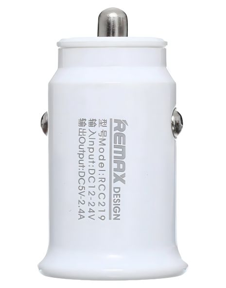 Автомобильное ЗУ Remax RCC-219 Roki 2.4A 2USB white