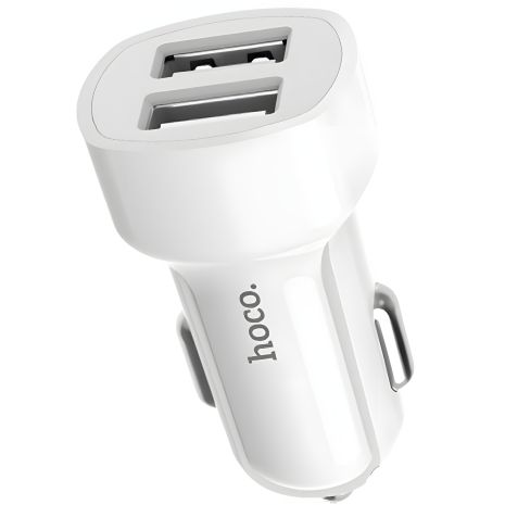Автомобільне ЗУ Hoco Z2A (2USB/2.4A) White Автомобільне ЗУ Hoco Z2A (2USB/2.4A) White