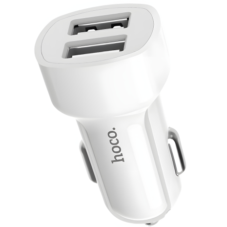 Автозарядка Hoco Z2A (USB 2, 2.4A) Белый