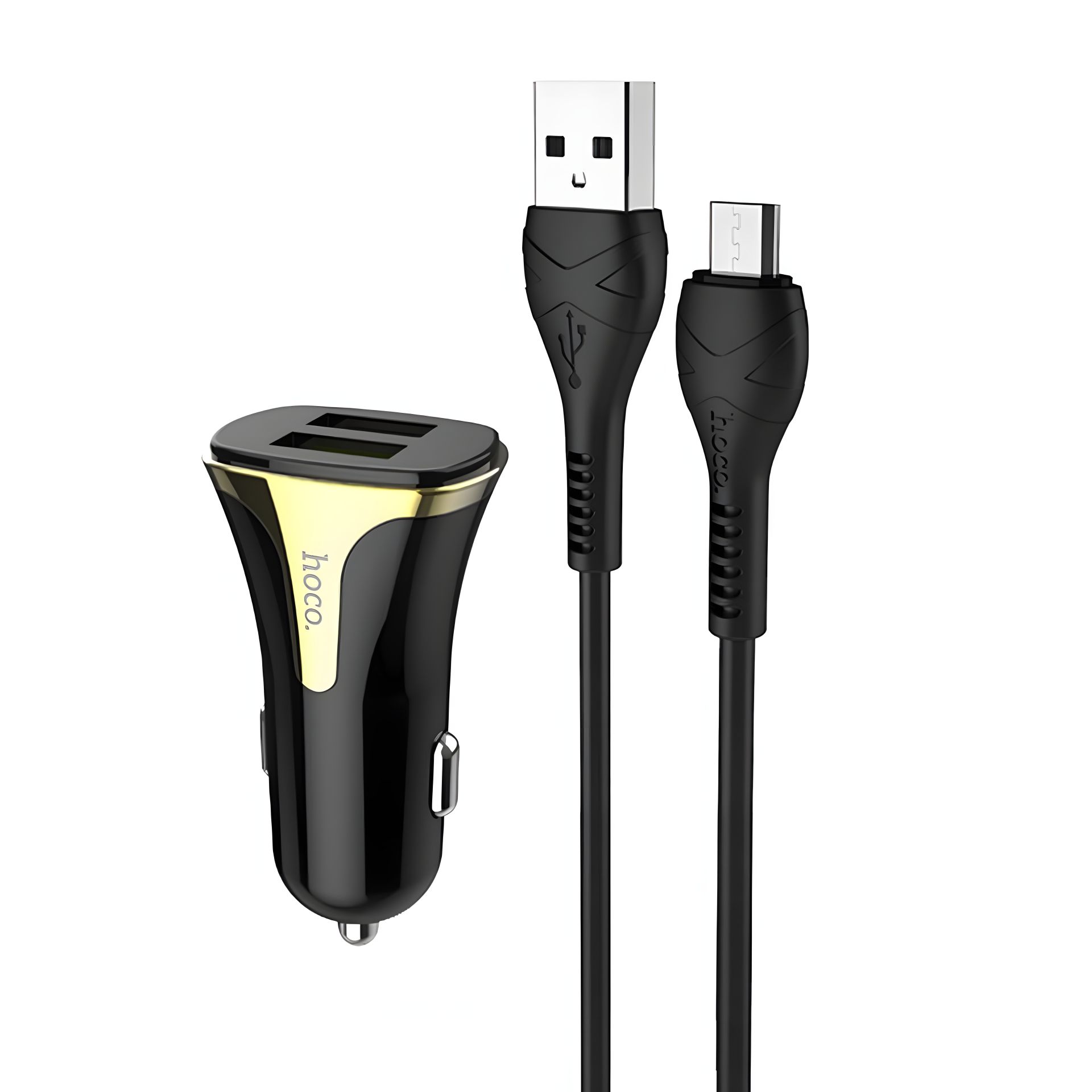 Автомобильное ЗУ Hoco Z31 QC3.0 (2USB/ 3.4A) + Cable Micro USB Black Автомобильное ЗУ Hoco Z31 QC3.0 (2USB/ 3.4A) + Cable Micro USB Black