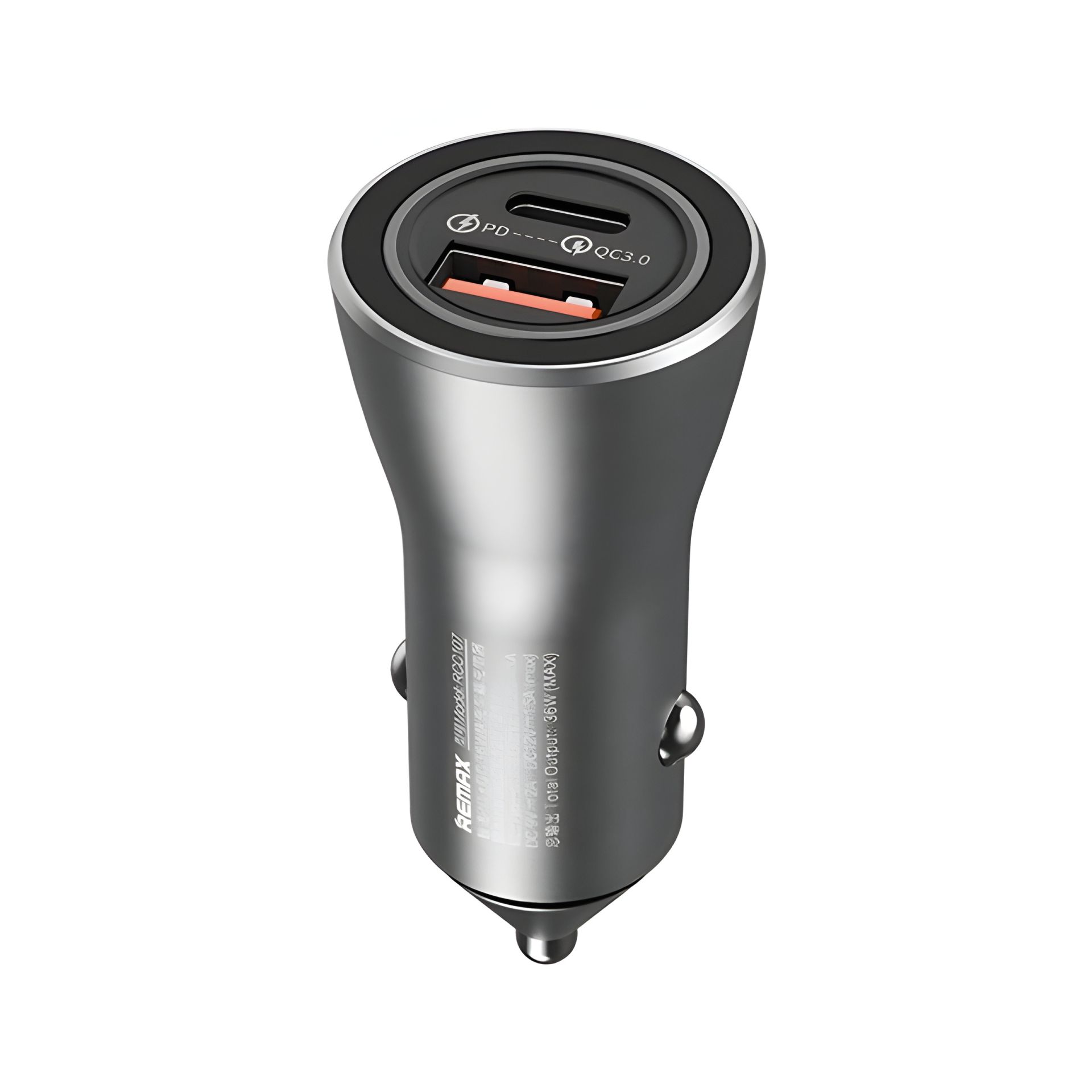 Автомобільне ЗУ Remax RCC107 36w PD+QC Сталевий Автомобільне ЗУ Remax RCC107 36w PD+QC Сталевий