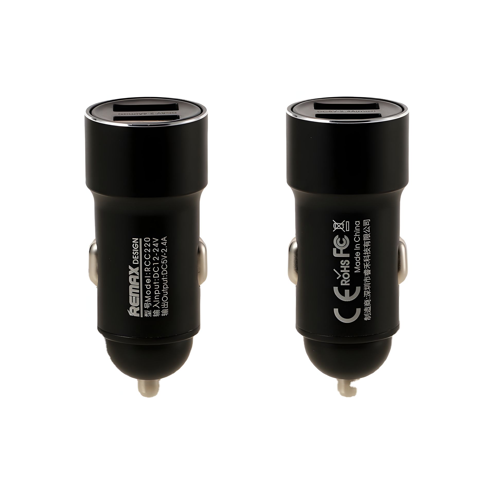 Автомобильное ЗУ Remax RCC-220 Rechan 2.4A 2USB black Автомобильное ЗУ Remax RCC-220 Rechan 2.4A 2USB black