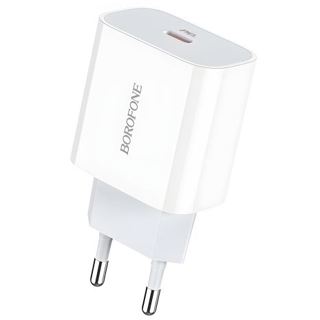 Borofone BA38A зарядний пристрій QC+PD 18W Type-C To Lightning White