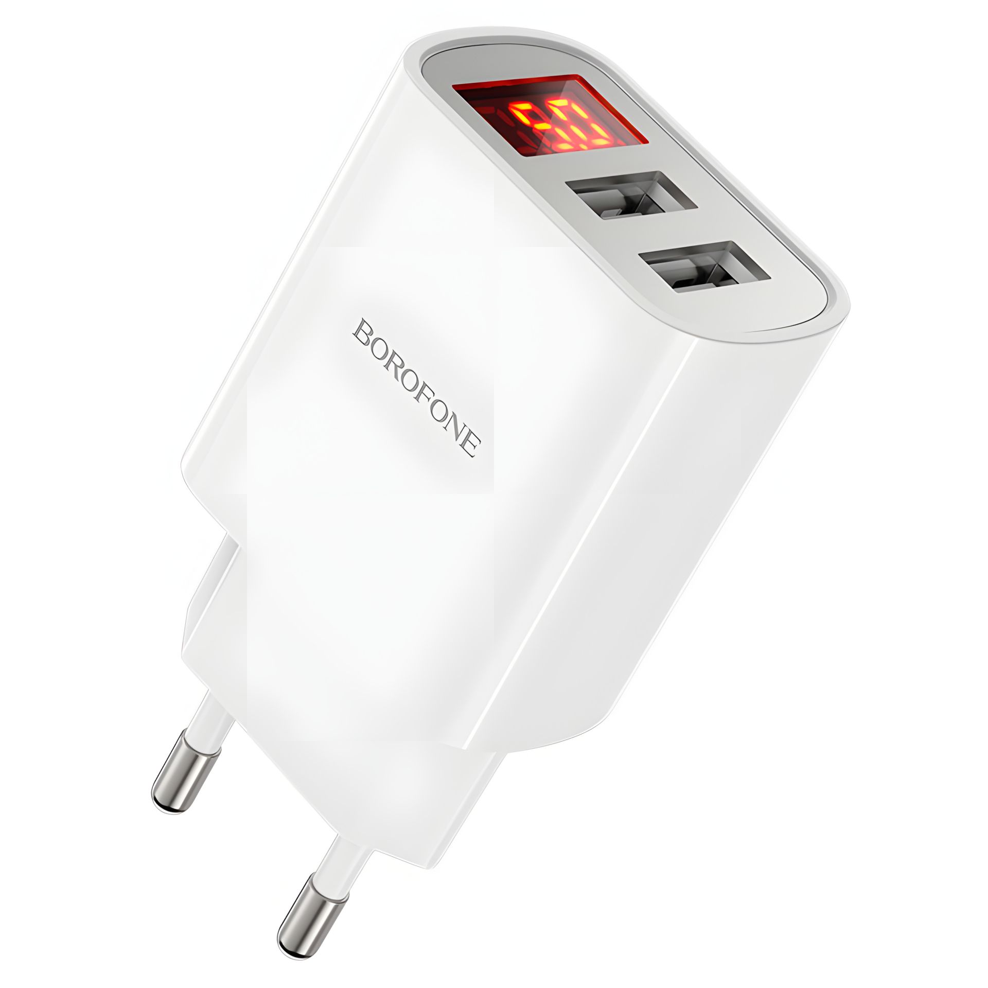 Зарядное устройство Borofone BA58A Digital Display 2USB 2.4A White Зарядное устройство Borofone BA58A Digital Display 2USB 2.4A White