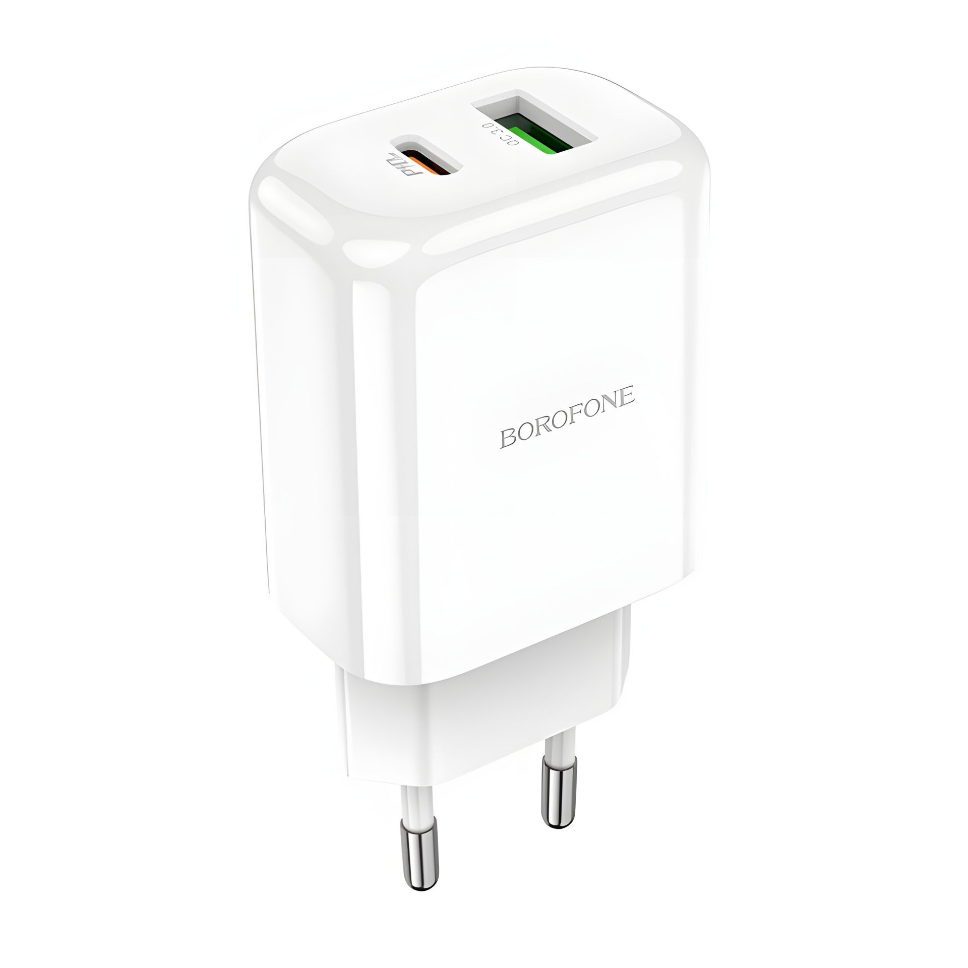 Зарядний пристрій Borofone BN4 PD 20W QC3.0 White Зарядний пристрій Borofone BN4 PD 20W QC3.0 White