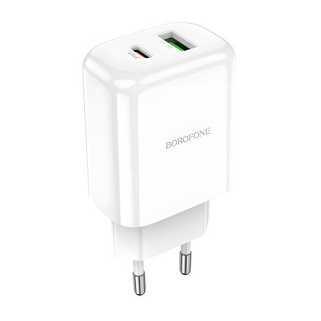 Зарядний пристрій Borofone BN4 PD 20W QC3.0 White