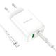Зарядное устройство Borofone BN4 PD 20W QC3.0 Type-C to Lightning White